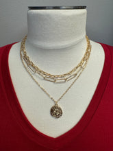 Load image into Gallery viewer, 3 PIECE MEDALLION CHAIN NECKLACE SET
