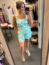 Load image into Gallery viewer, WHITE FLORAL ROMPER
