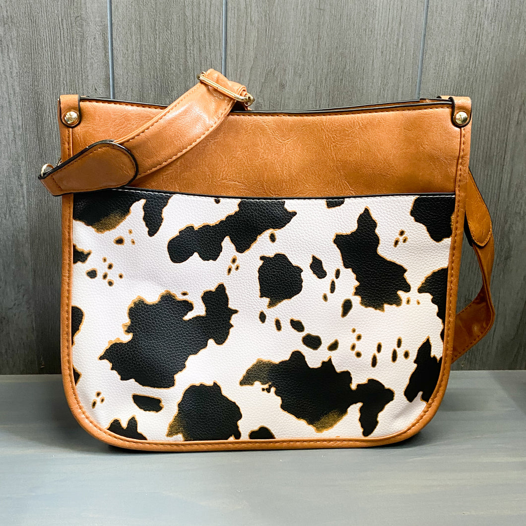 COW PRINT CROSSBODY