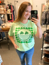 Load image into Gallery viewer, SHAMROCK SMILEY GRAPHIC TEE
