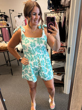 Load image into Gallery viewer, WHITE FLORAL ROMPER
