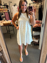 Load image into Gallery viewer, WHITE EYELET DRESS
