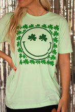 Load image into Gallery viewer, SHAMROCK SMILEY GRAPHIC TEE
