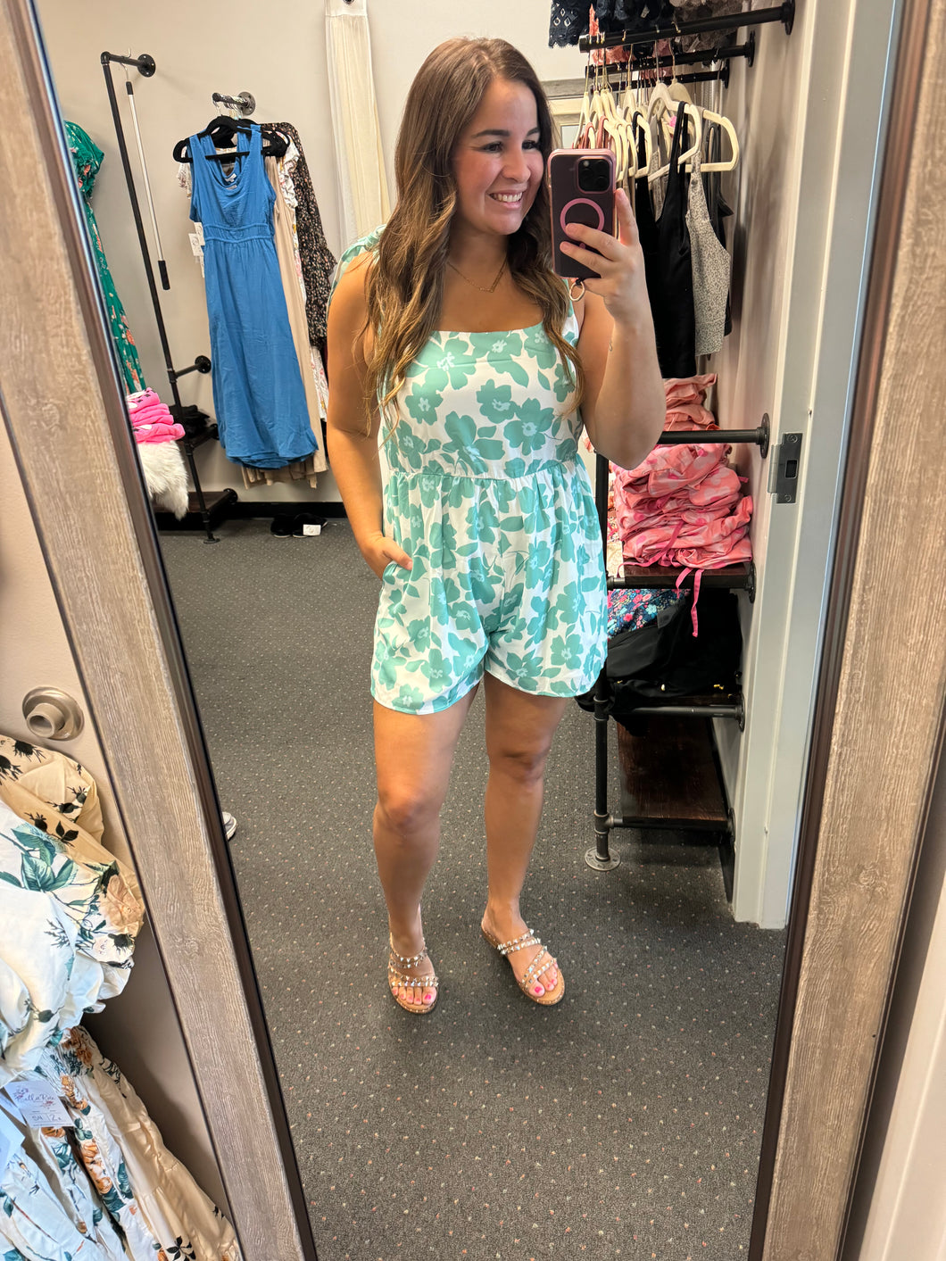 WHITE FLORAL ROMPER