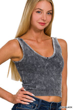 Load image into Gallery viewer, RIBBED CROPPED PADDED V-NECK BRAMI
