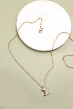 Load image into Gallery viewer, GOLD BUBBLE LETTER NECKLACE
