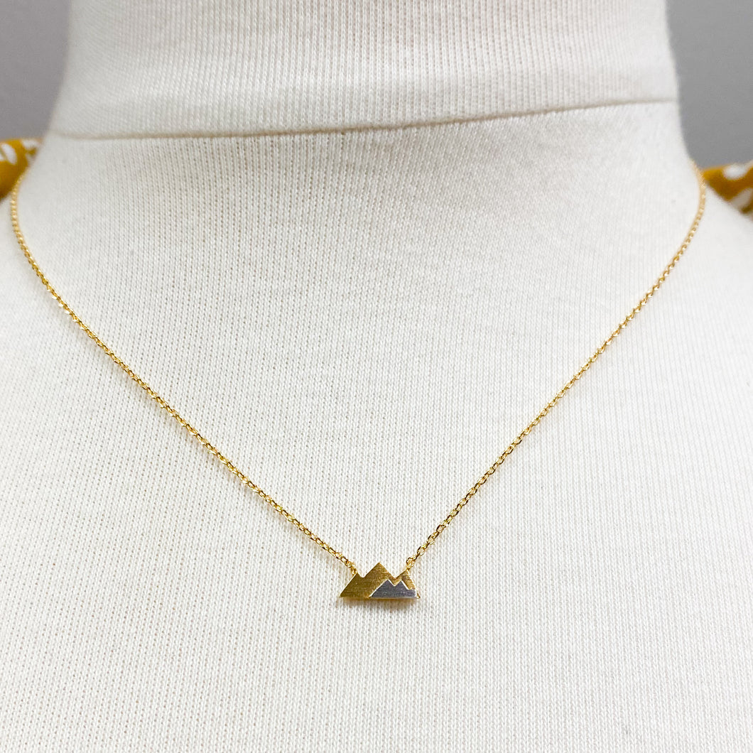 TWO TONE MINI MOUNTAIN NECKLACE