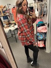 Load image into Gallery viewer, RED PLAID FLANNEL
