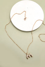 Load image into Gallery viewer, GOLD BUBBLE LETTER NECKLACE
