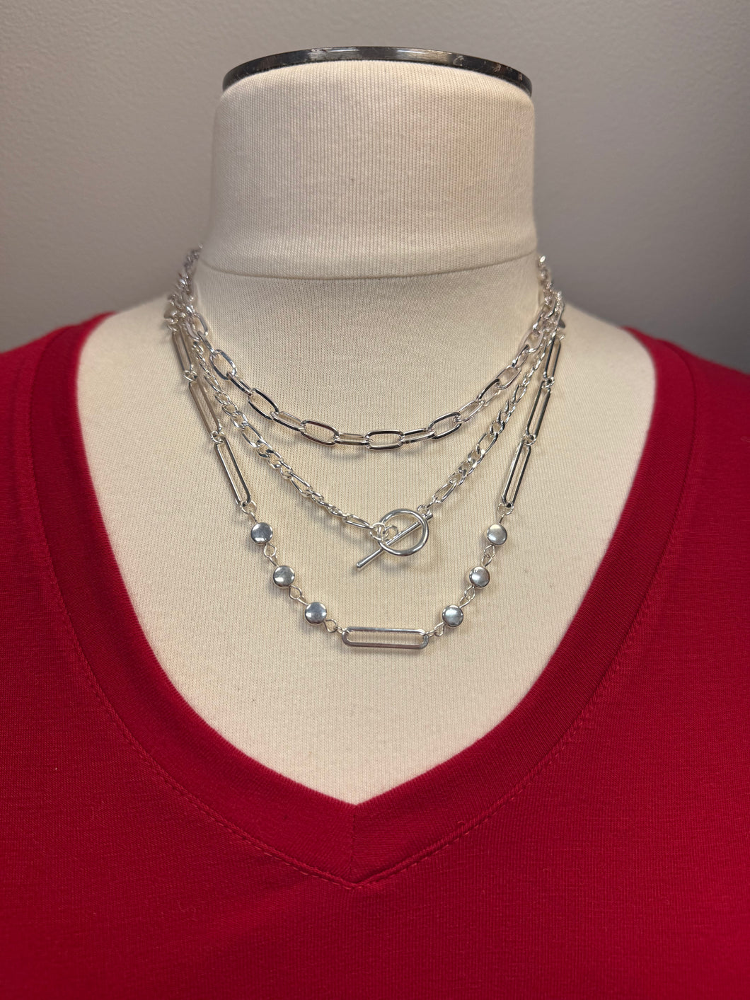 3 LAYER CHAIN LINK NECKLACE