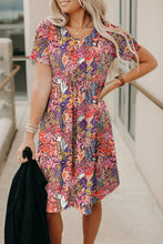 Load image into Gallery viewer, MAROON FLORAL DRESS
