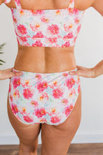 Load image into Gallery viewer, BASK IN THE SUN MID RISE SWIM BOTTOMS-IVORY FLORAL
