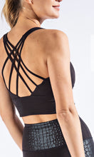 Load image into Gallery viewer, RAE MODE CRISSCROSS PADDED SPORTS BRA WITH ANIMAL PRINT
