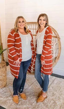 Load image into Gallery viewer, RUST STRIPED CARDIGAN
